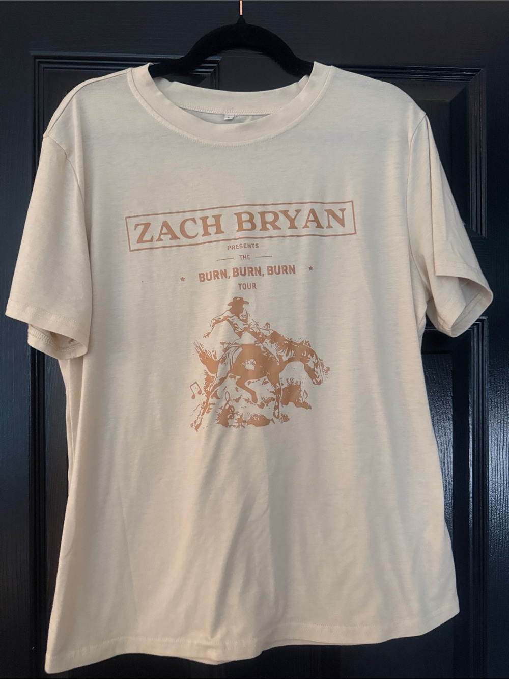 Zach Bryan Burn, Burn, Burn Tour Graphic Tee - Cream